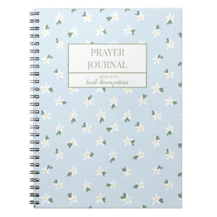 Journal de prière floral bleu