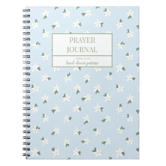 Journal de prière floral bleu