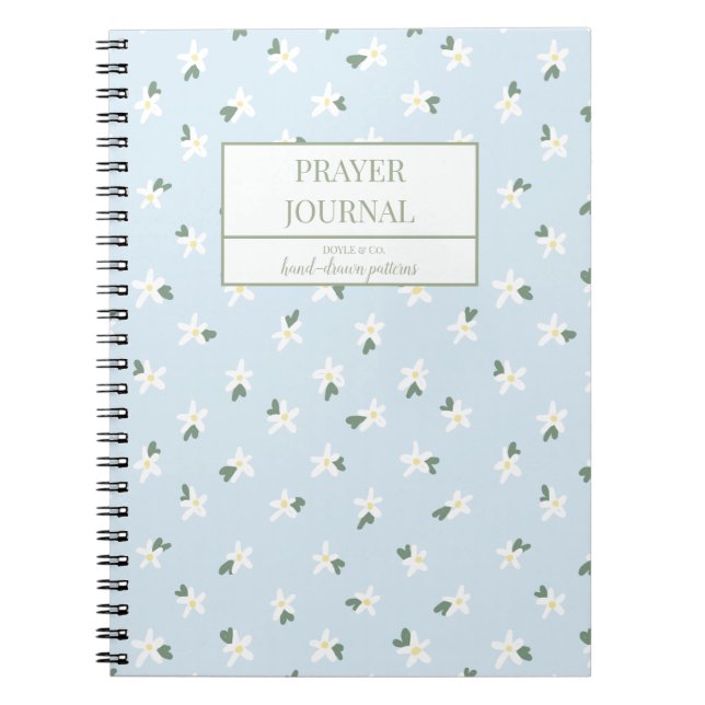 Journal de prière floral bleu (Devant)