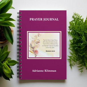 Journal de prière floral de verset biblique