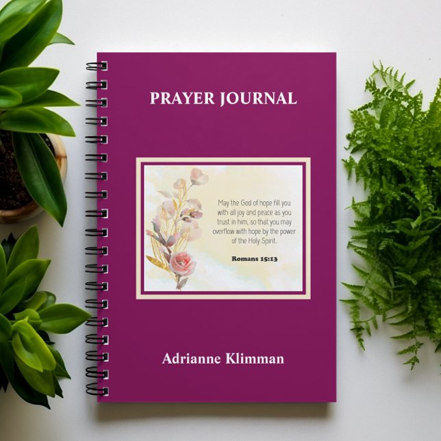 Journal de prière floral de verset biblique (Créateur téléchargé)