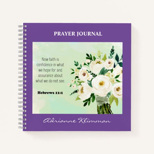 Journal de prière florale Verse de la Bible person (Devant)