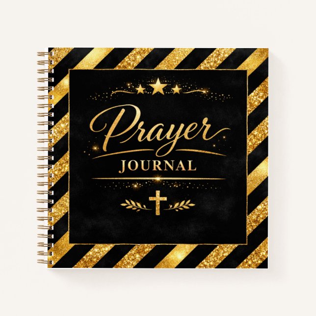 Journal de prière, Luxe Moderne Or Noir Luxueux  (Devant)