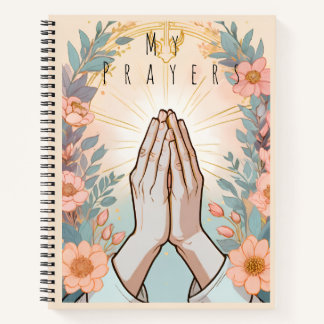 Journal de prière / Mains florales en prière Chrét