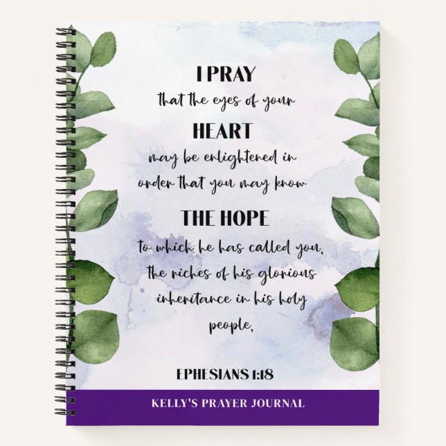 Journal de prière personnalisé Bible Verse (Devant)