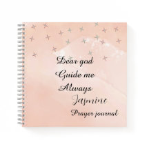 Journal de prière personnalisé pêche et blanc