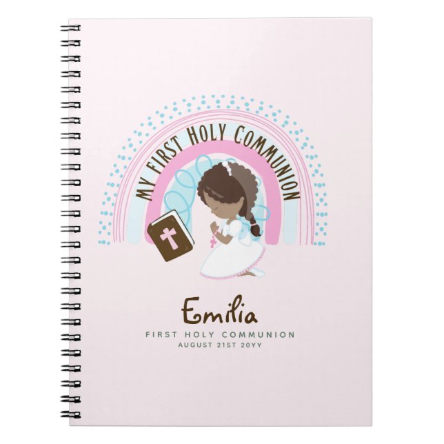 Journal de prière pour filles personnalisées ou ét (Devant)