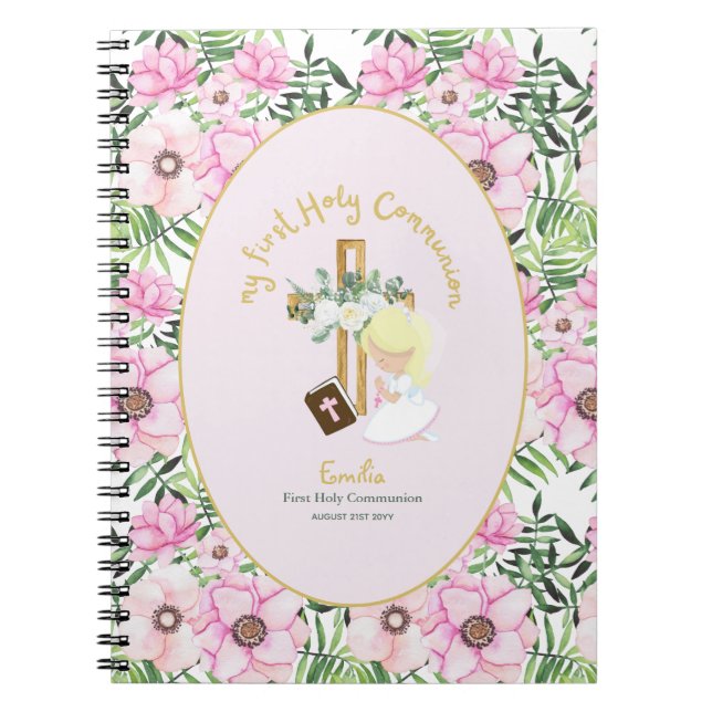 Journal de prière pour filles personnalisées ou ét (Devant)