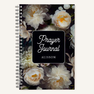 Journal de prière Roses et fleurs de crème