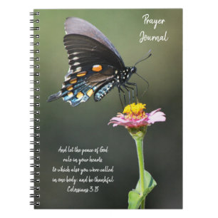 Journal de prière Verse Bible Papillon