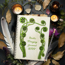 Journal de printemps personnalisé Fougères à tête 