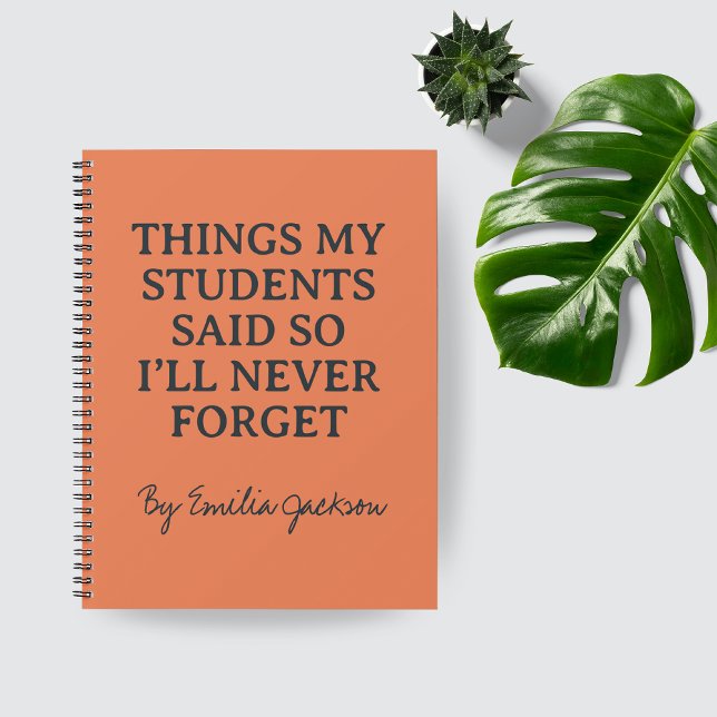 Journal de professeur drôle personnalisé pour cade (Custom Educator Journal — End of Year Gift for Teachers, Tutors, and Professors)