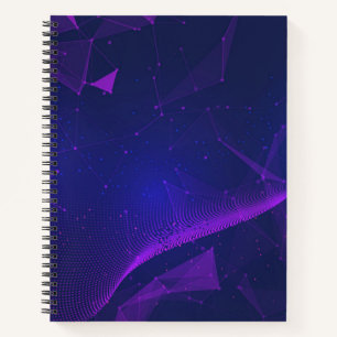 Journal de puces géométriques violet / Carnet liné