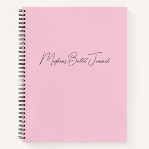 Journal de puces personnalisées Blush Pink moderne