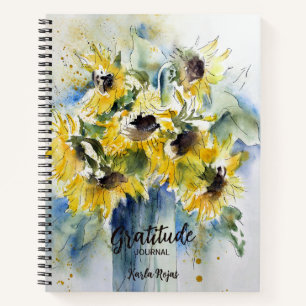 Journal de rationnement du tournesol aquarelle