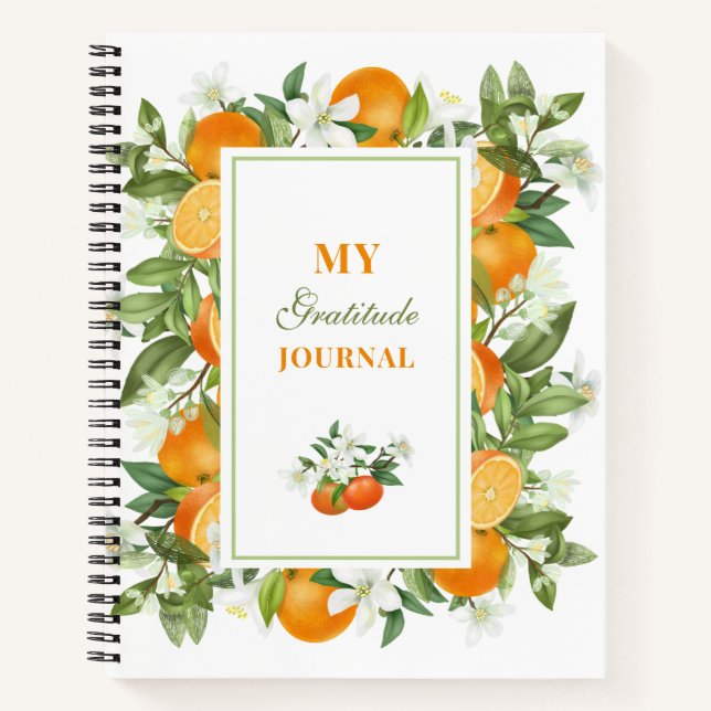 Journal de ratitude des oranges (Devant)
