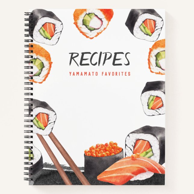 Journal de recette personnalisable du thème japona (Devant)