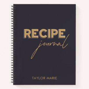 Journal de recette personnalisé Indigo Blue