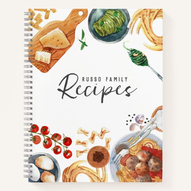 Journal de recettes de cuisine italienne (Devant)