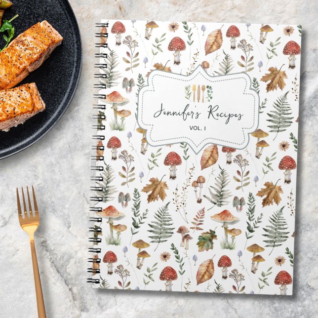 Journal de recettes de famille à motif botanique d (Créateur téléchargé)