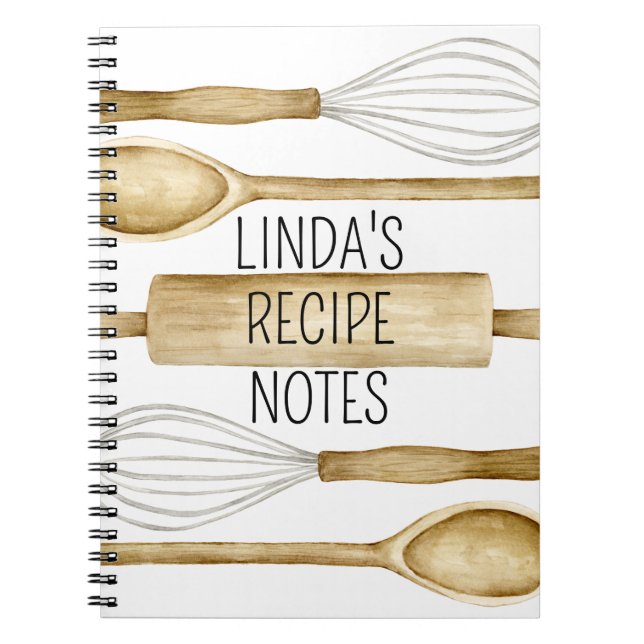 Journal de recettes personnalisé ou cahier de cuis (Devant)