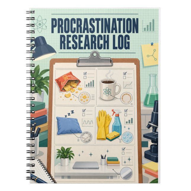 Journal de Recherche de Procrastination Cahier Drô (Devant)