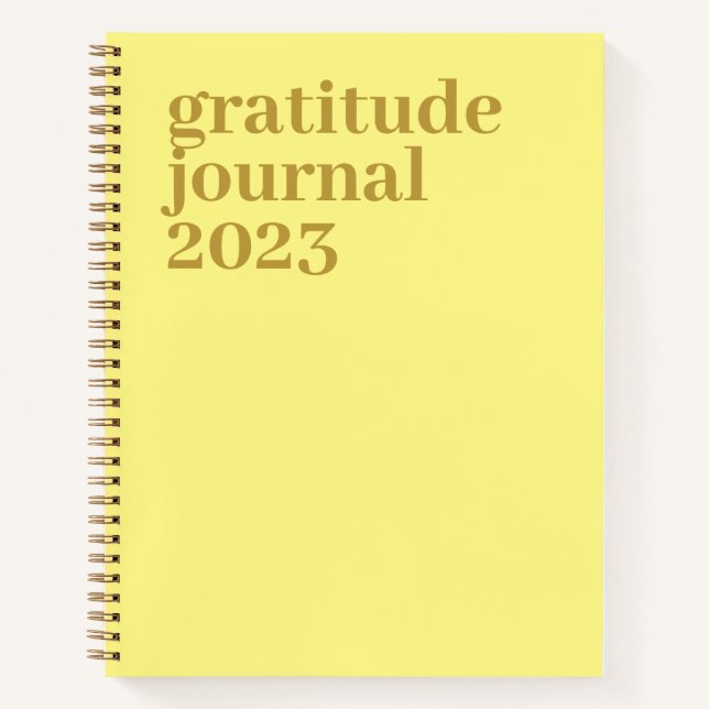 Journal de reconnaissance minimaliste Jaune (Devant)