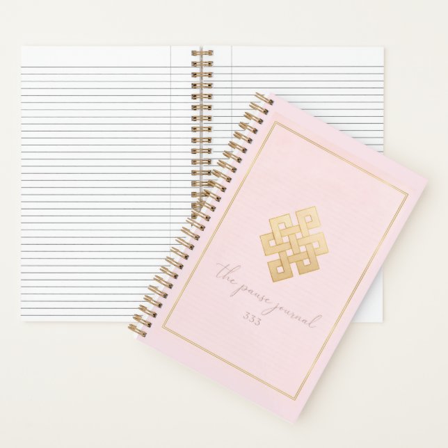 Journal de réflexion quotidienne rose et or (À l'intérieur)