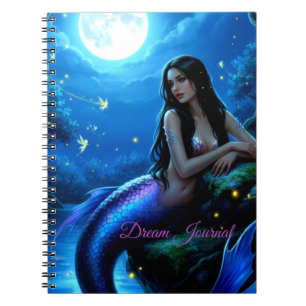 Journal de rêve de sirène dans la nuit
