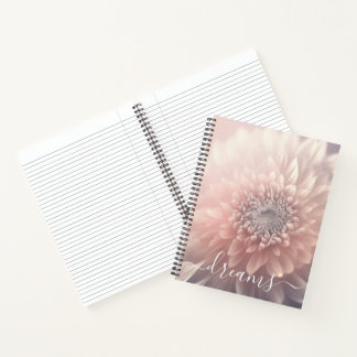 Journal de rêve personnalisable à fleurs rose pâle