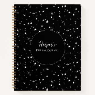 Journal de rêve personnalisé | Étoiles noires et b