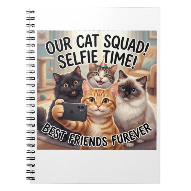 Journal de selfie de l'équipe de chats drôles (Devant)
