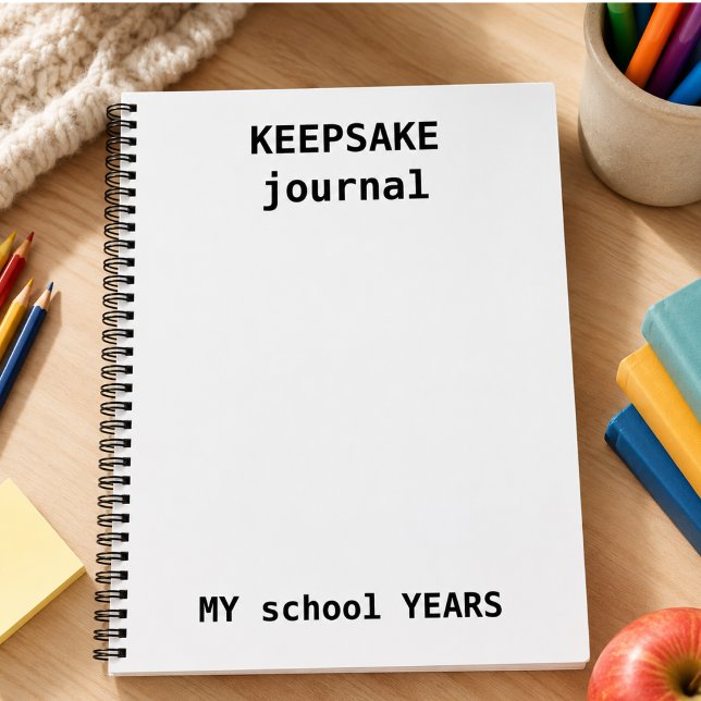 Journal de Souvenirs pour Enfants - Mémoire d'Anné (Kids Keepsake Journal - School Year Memory)