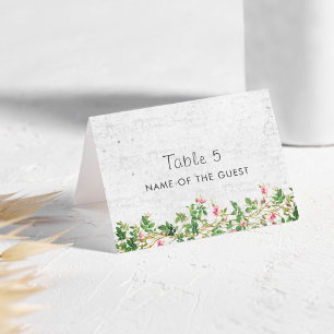 Journal de style vintage Rose Wall Carte de mariag