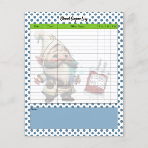 Journal de sucre de sang Gnome du médecin mignon