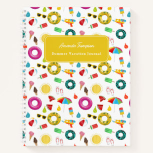 Journal de vacances d'été pour enfants à la plage 