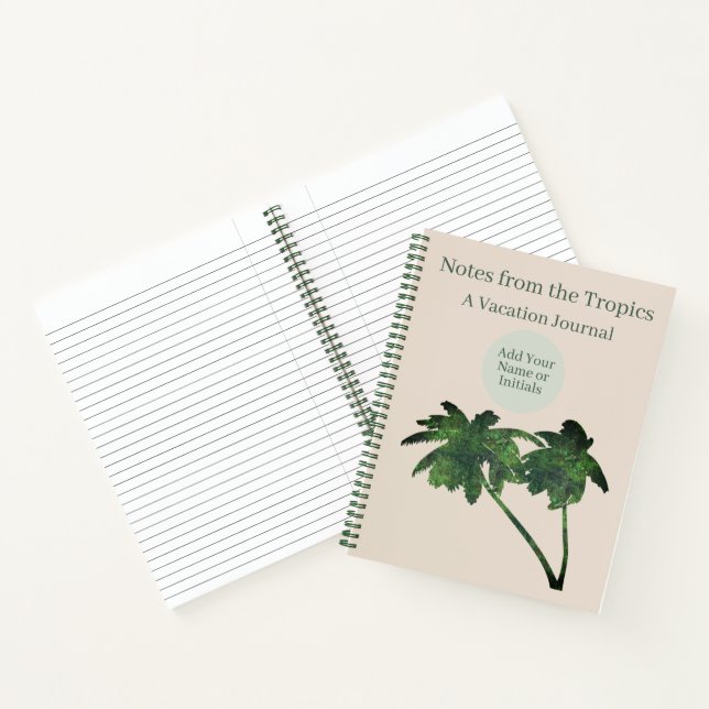 Journal de vacances Tropical Personnalisé Moderne (Intérieur)