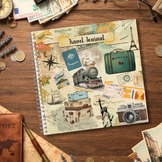 Journal de voyage collage vintage
