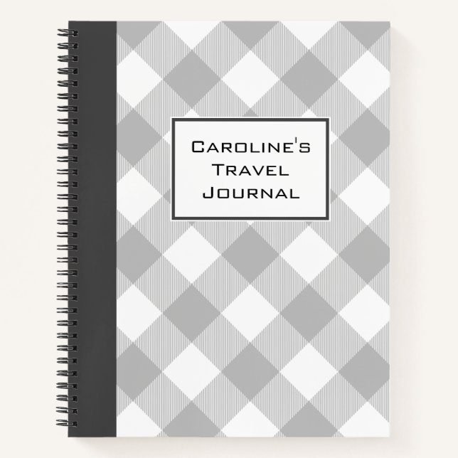 Journal de voyage de Buffalo Plaid personnalisable (Devant)