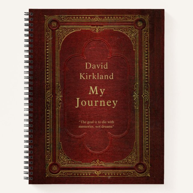 Journal de voyage du livre Vintage personnalisé (Devant)