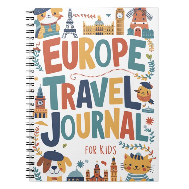 Journal de voyage en Europe pour enfants (Devant)