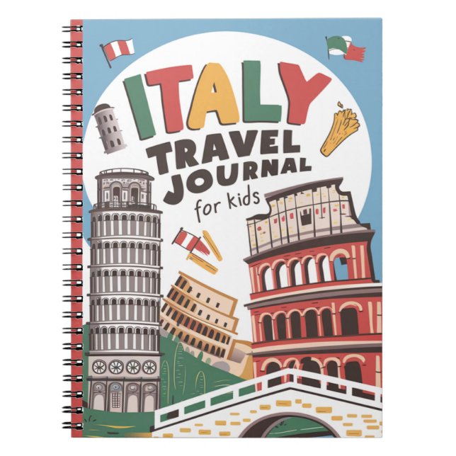 Journal de voyage en Italie pour enfants (Devant)