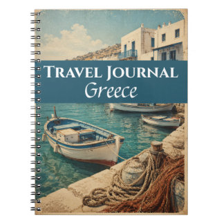 Journal de voyage Grèce Bleu Personnalisable