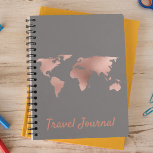 Journal de Voyage Joli Rose Gold Map Foil