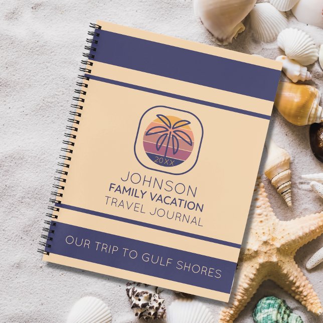 Journal de voyage personnalisé de vacances en fami (Keep track of your precious memories with this simple travel journal. )