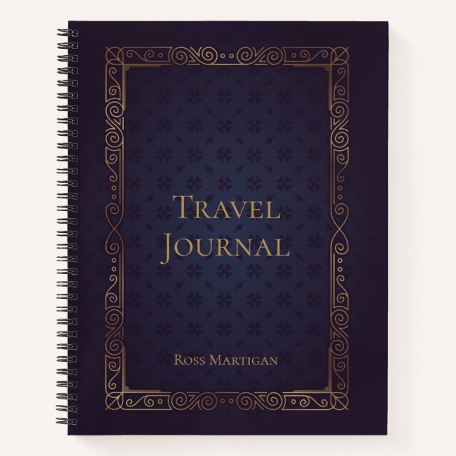 Journal de voyage personnalisé et élégant (Devant)