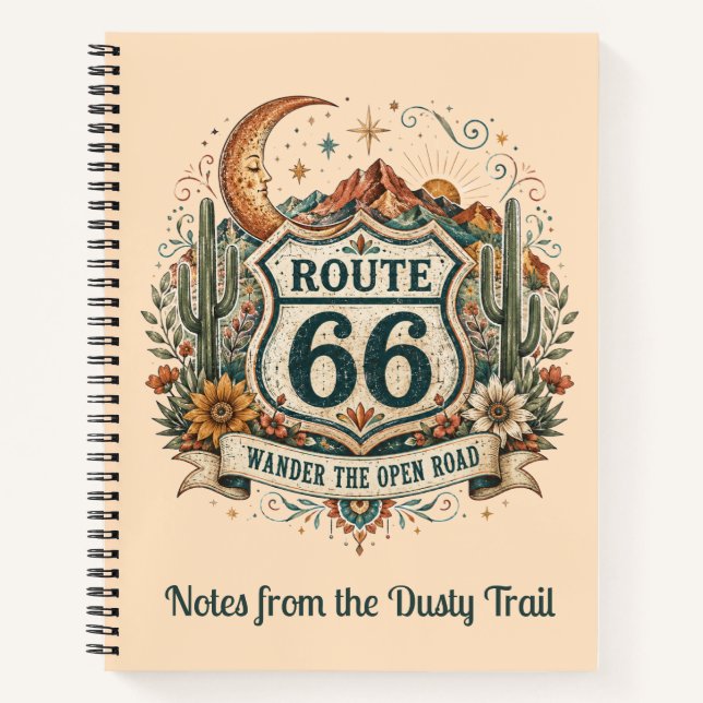 Journal de voyage vintage sur l'aventure du désert (Devant)
