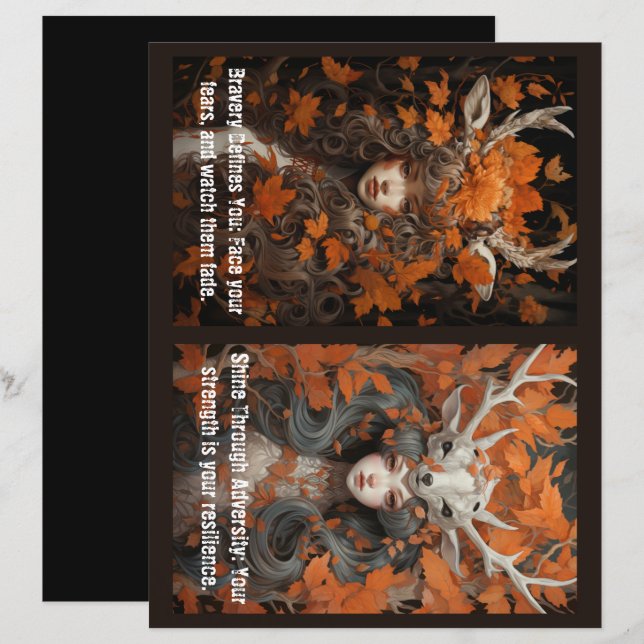 Journal Décor Bravoure Motivation Inspiration (Devant / Derrière)