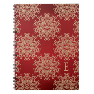 Journal décoré d'un monogramme de carnet de roug