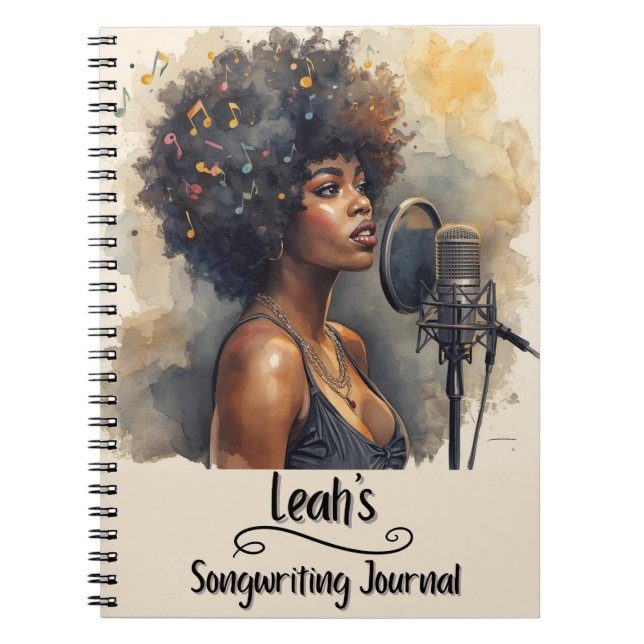 Journal d'écriture de chanson Rap Hip Hop PERSONNA (Devant)